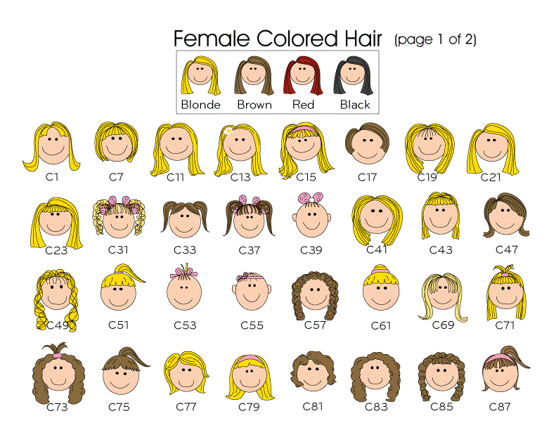 Female colored heads