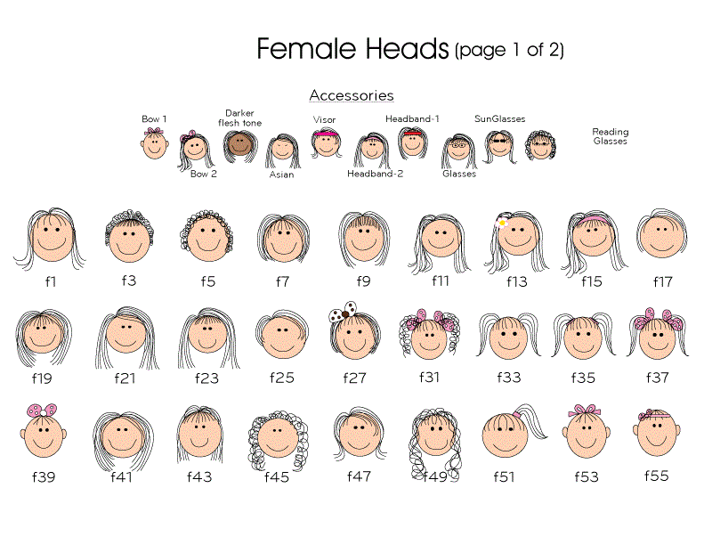 Women's Heads 1